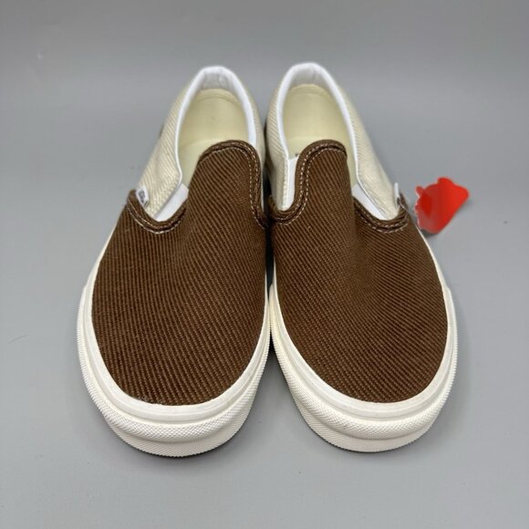 Vans Classic Slip On Sneakers Beige Brown Twill Men’s Size 9 New No Box main image 7